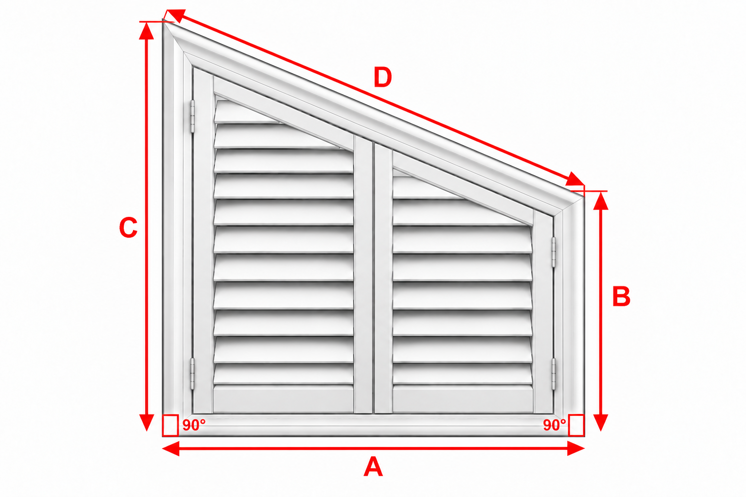 Arch Z Frame left facing measurement reference