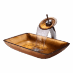 rectangle glass vessel sink