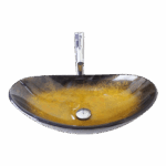 oval vessel glass sink